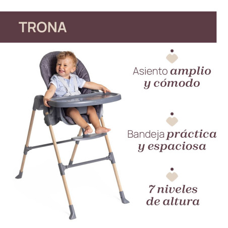 Chicco Trona de bebé Polly Essential Coal gris
