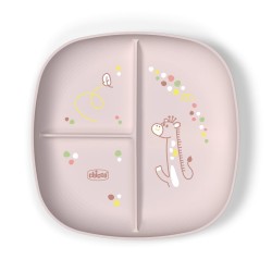 Chicco Plato con compartimentos rosa