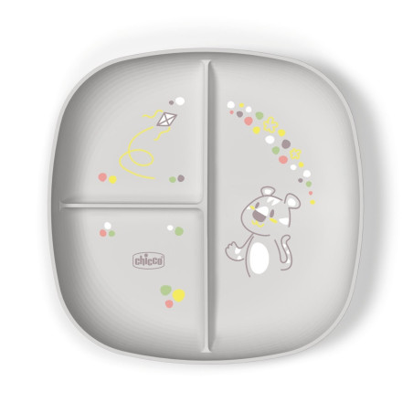 Chicco Plato con compartimentos gris tigre
