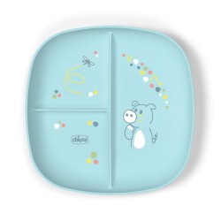 Chicco Plato con compartimentos azul
