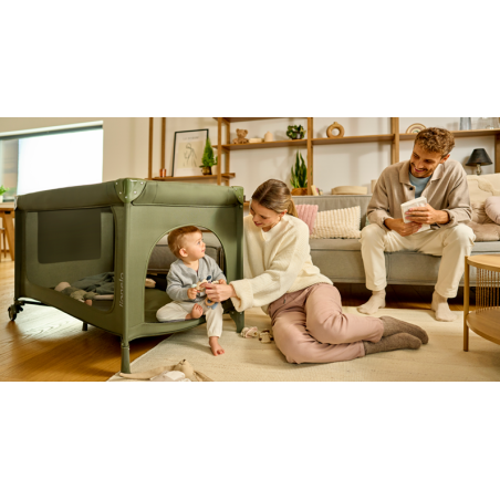 Lionelo Cuna de viaje Jasmin Easy Fold Green Olive verde