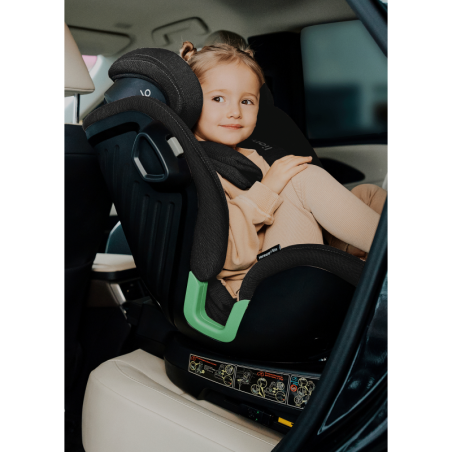 Lionelo Silla de coche Harmony Black Carbon Bamboo negro carbón