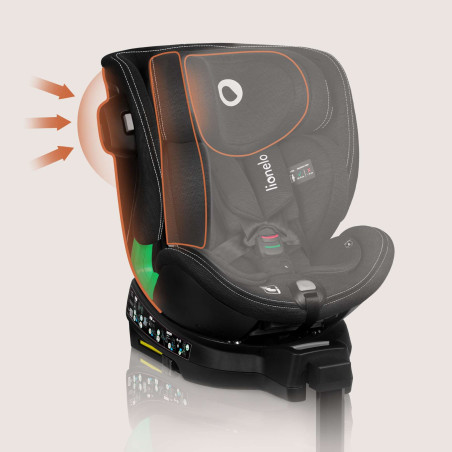 Lionelo Silla de coche Harmony Black Carbon Bamboo negro carbón