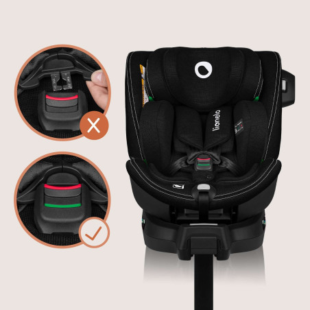 Lionelo Silla de coche Harmony Black Carbon Bamboo negro carbón