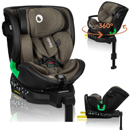 Lionelo Silla de coche Harmony Green Olive Leather verde oliva