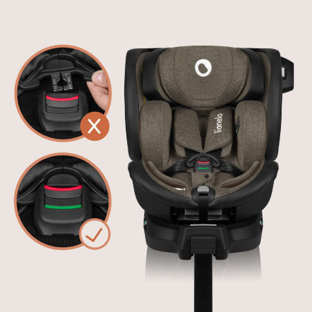 Lionelo Silla de coche Harmony Green Olive Leather verde oliva