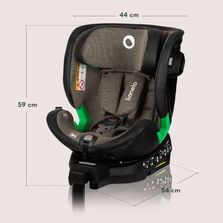 Lionelo Silla de coche Harmony Green Olive Leather verde oliva