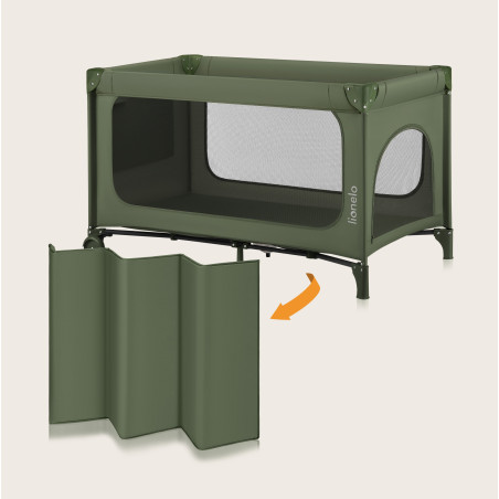 Lionelo Cuna de viaje Jasmin Easy Fold Green Olive verde