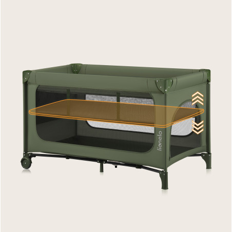 Lionelo Cuna de viaje Jasmin Easy Fold Green Olive verde