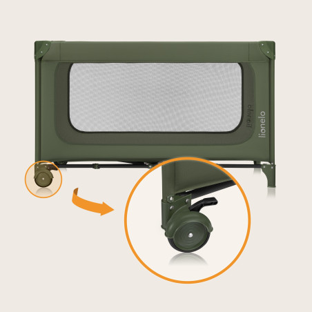 Lionelo Cuna de viaje Jasmin Easy Fold Green Olive verde