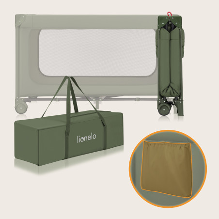 Lionelo Cuna de viaje Jasmin Easy Fold Green Olive verde