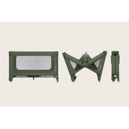 Lionelo Cuna de viaje Jasmin Easy Fold Green Olive verde