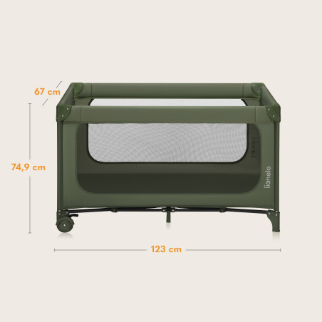Lionelo Cuna de viaje Jasmin Easy Fold Green Olive verde