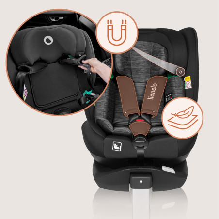 Lionelo Silla de coche Braam i-size Black Carbon