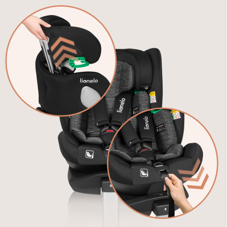 Lionelo Silla de coche Braam i-size Black Carbon