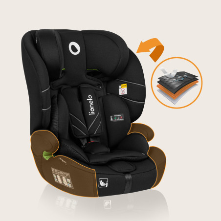 Lionelo Silla de coche Levi One i-Size Black Carbon