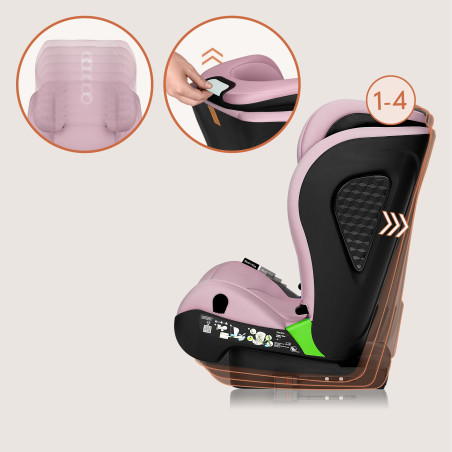 Lionelo Silla elevador Neal i-Size Pink Lilac