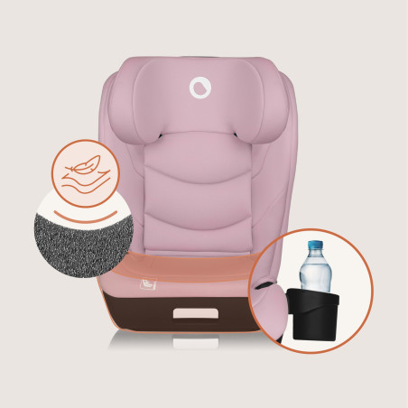 Lionelo Silla elevador Neal i-Size Pink Lilac