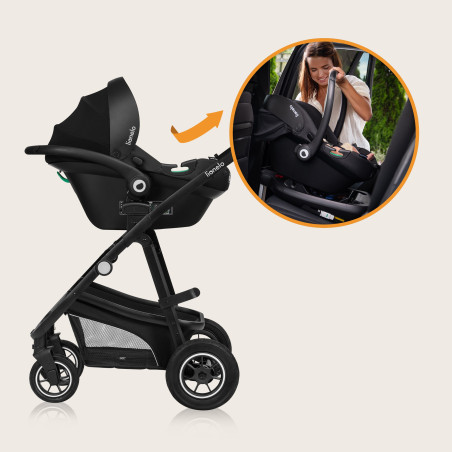 Lionelo Coche de bebé Bianka 3en1 Grey Stone