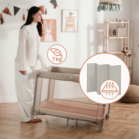 Lionelo Cuna de viaje Amelie Beige Sand
