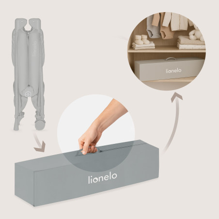 Lionelo Cuna de viaje Amelie Grey Concrete