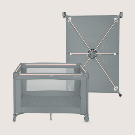 Lionelo Cuna de viaje Amelie Grey Concrete