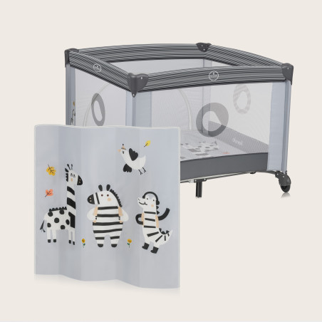 Lionelo Corralito Bonnie Grey Stone cebras