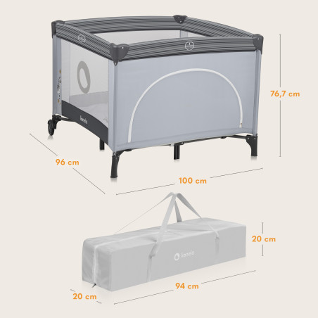 Lionelo Corralito Bonnie Grey Stone cebras