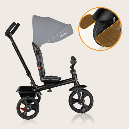Lionelo Triciclo 2 en 1 Haari | Jeans en azul denim