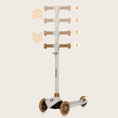 Lionelo patinete triciclo con luces LED Jessy Grey Brown