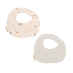 Bimbidreams Set 2 baberos Botanic beige