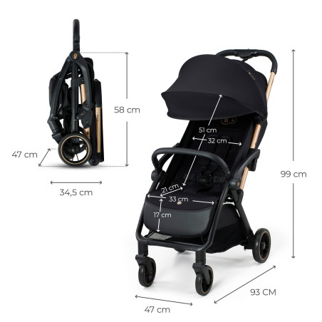 Kinderkraft Silla de paseo Apino en negro