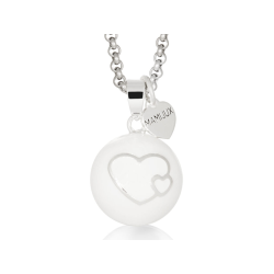 Mamijux Llamador de ángeles blanco con corazones