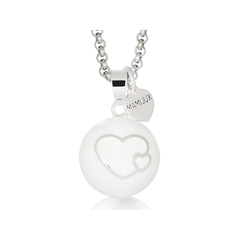 Mamijux Llamador de ángeles blanco con corazones