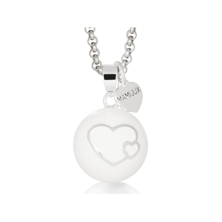 Mamijux Llamador de ángeles blanco con corazones