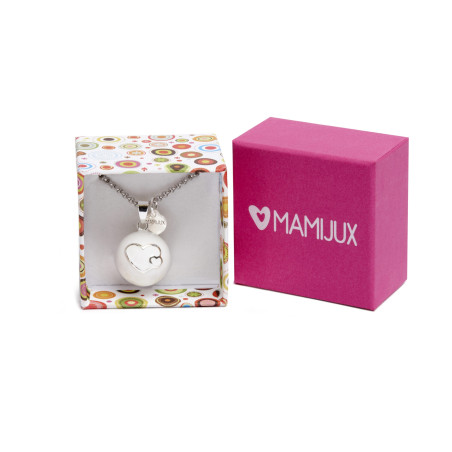 Mamijux Llamador de ángeles blanco con corazones