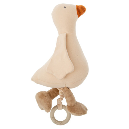 Bimbidreams Peluche musical de cuerda Happy Forest Oca en lino 30 cm