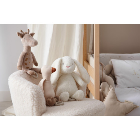 Bimbidreams Peluche musical de cuerda Happy Forest Oca en lino 30 cm