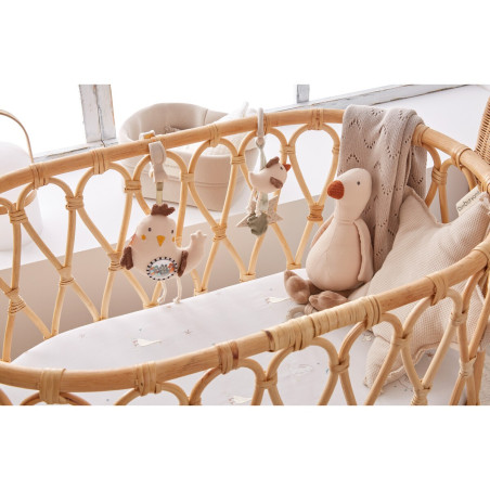 Bimbidreams Peluche musical de cuerda Happy Forest Oca en lino 30 cm