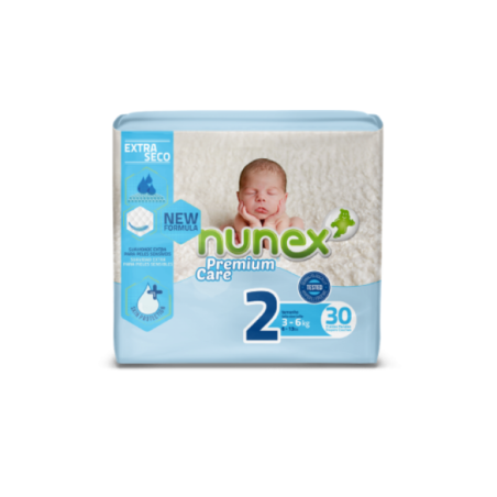 Nunex Pañales Premium Care Talla 2 (3-6 kg) 30 uds