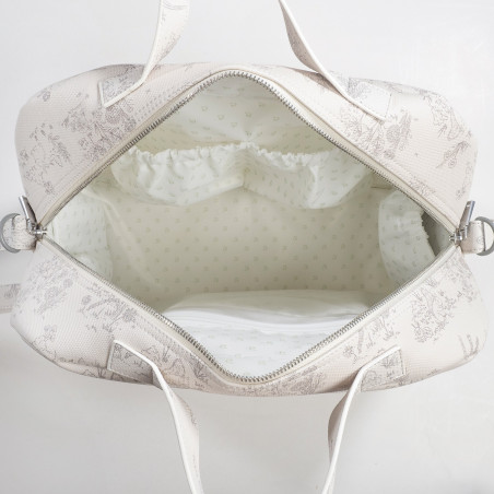 Pasito a pasito Bolsa Canastilla Toile de Jouy Cream