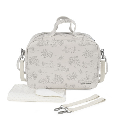 Pasito a pasito Bolsa Canastilla Toile de Jouy Cream