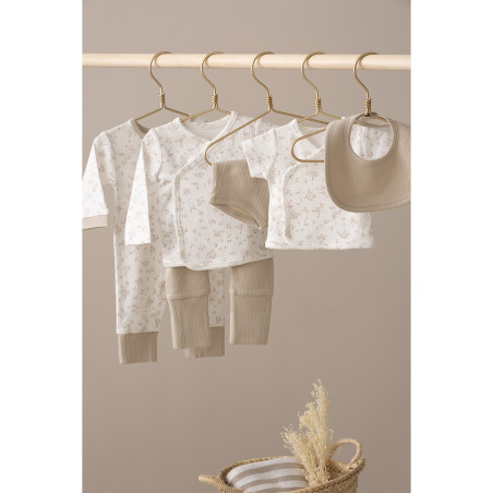Bimbidreams Pijama Anaïs 1-3 meses blanco y lino estampado