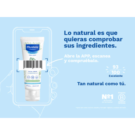 Mustela Hydra Bebé crema facial Aguacate Bio