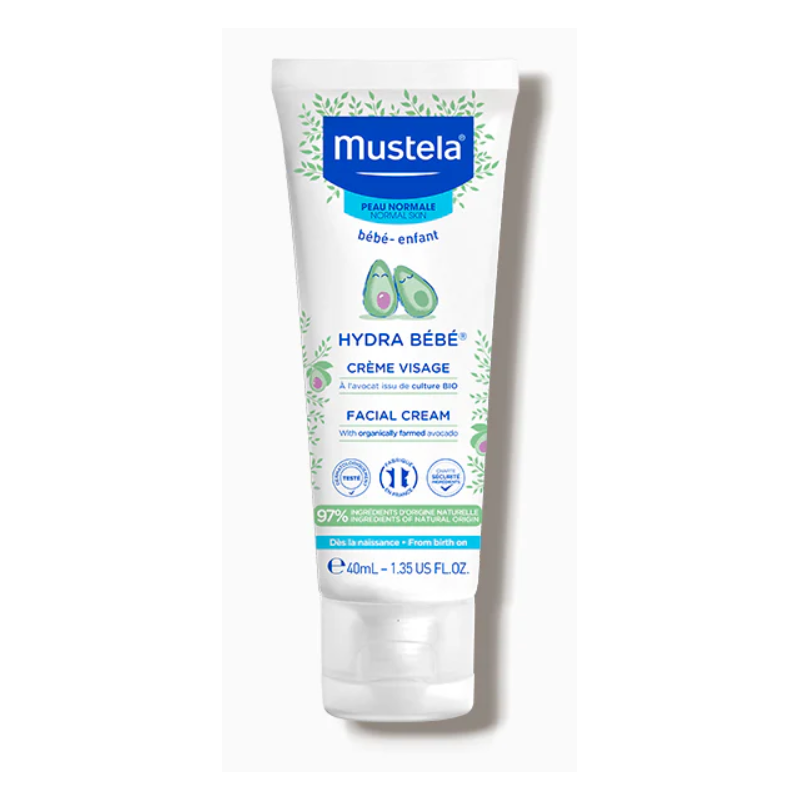 Mustela Hydra Bebé crema facial Aguacate Bio