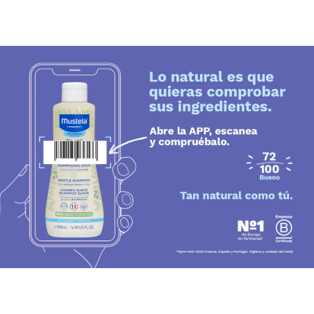 Mustela Champú suave con Aguacate Bio 500 ml