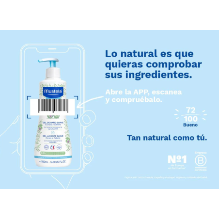 Mustela Gel de baño suave Aguacate Bio 750 ml