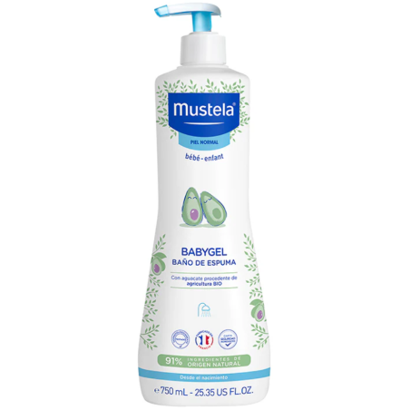 Mustela Babygel baño de espuma Aguacate Bio 750ml