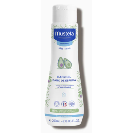 Mustela Babygel baño de espuma Aguacate Bio 200 ml
