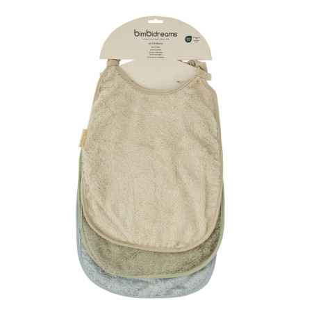 Bimbidreams Baberos Guardería Pack 3 Basics